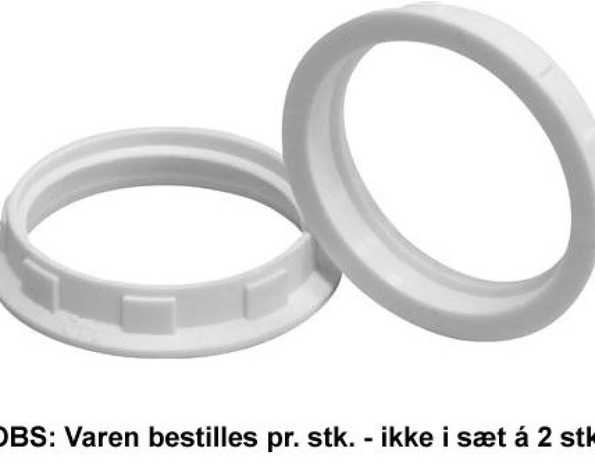 Omløbsring for kronefatning E14, hvid