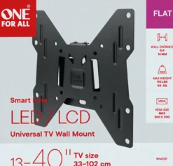 One For All WM2211 fladt TV-beslag, op til VESA 200