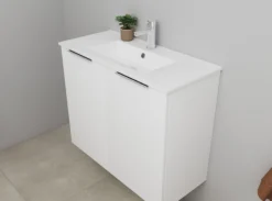 Online møbelsæt, 81 cm, mathvid, 2 låger - Sanibell