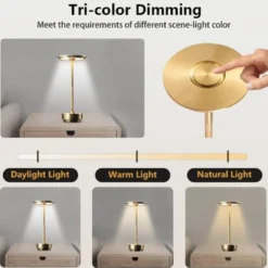 Opladelig LED bordlampe, inde/ude, touchdæmpbar, CCT, IP54, inkl. batteri (5W, 500lm, RA80)