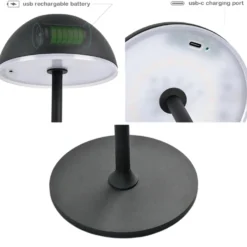 Opladelig LED bordlampe inde/ude - touch dæmpbar, 3i1, IP54 udendørs