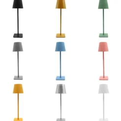 Opladelig LED bordlampe, 5W, 500lm, inde/ude, touch-dæmpbar, CCT, IP54