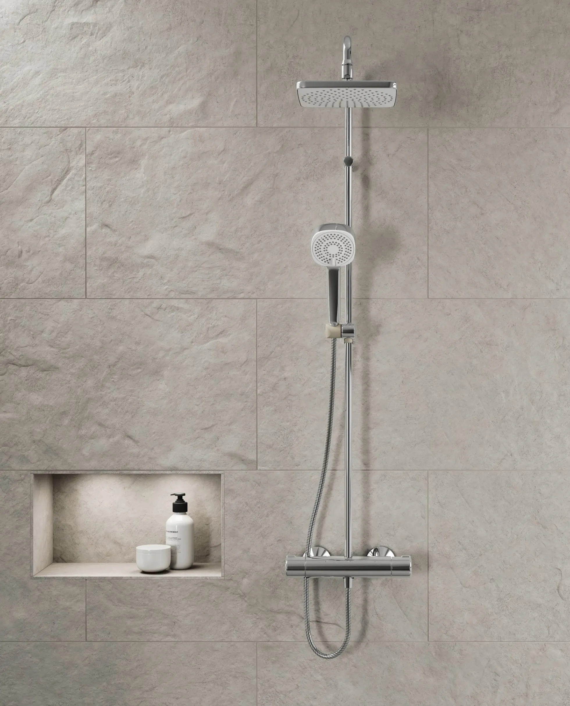 Oras Nova Style Rain brusesystem, krom