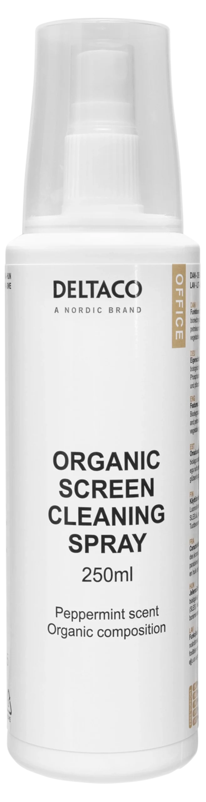 Organisk rengøringsvæske til skærme, 250 ml