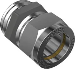 Overgang 3/8" til 12 mm med nippel, krom