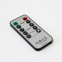 3-pak hvide LED stearinlys med flammeeffekt, Ø2,2cm, højde: 24,5cm, fjernbetjening og timer