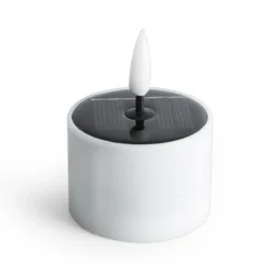 6-pak LED solcelle stearinlys, Ø5cm, 6,4cm høj, IP44 udendørs
