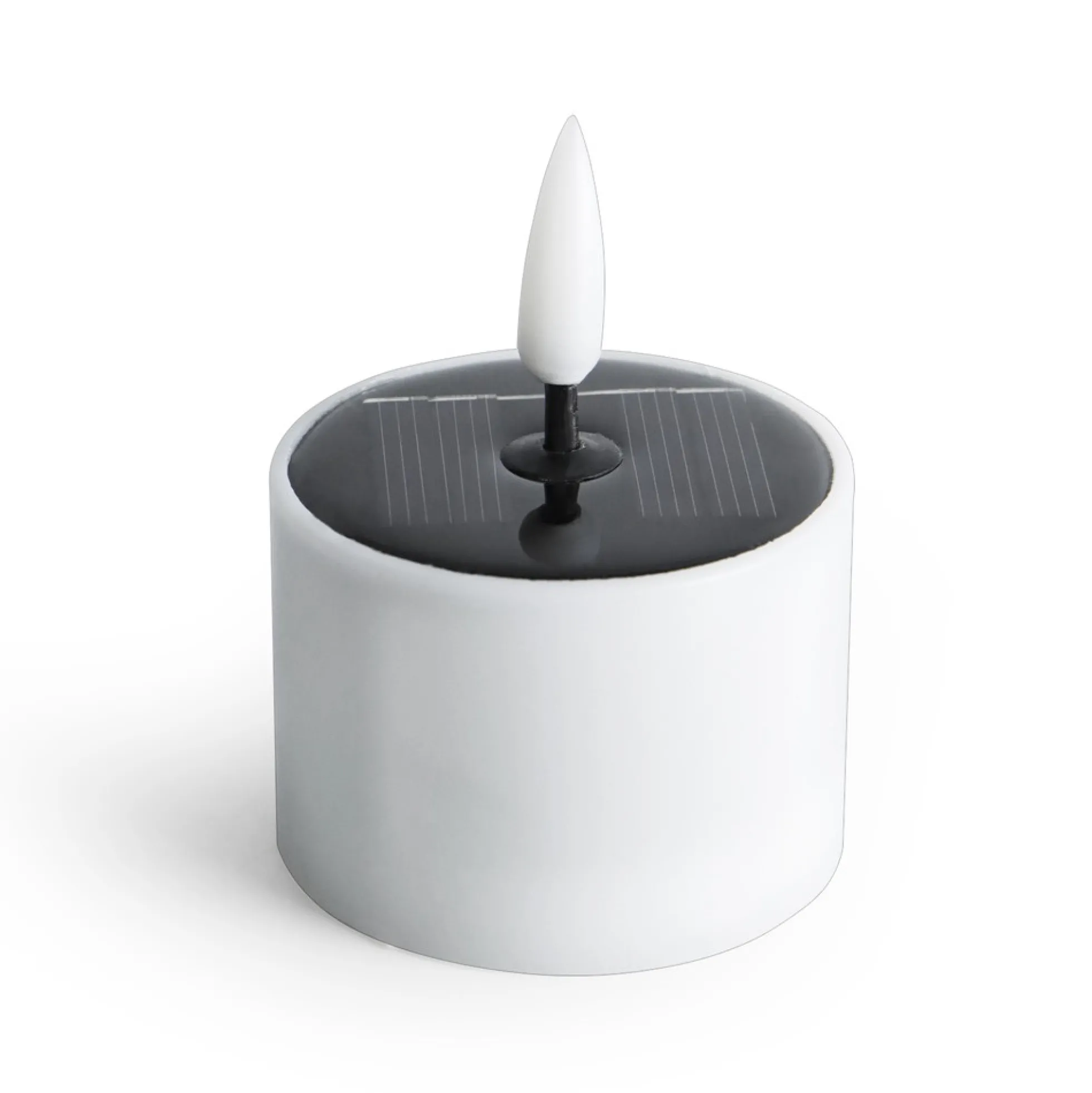 6-pak LED solcelle stearinlys, Ø5cm, 6,4cm høj, IP44 udendørs