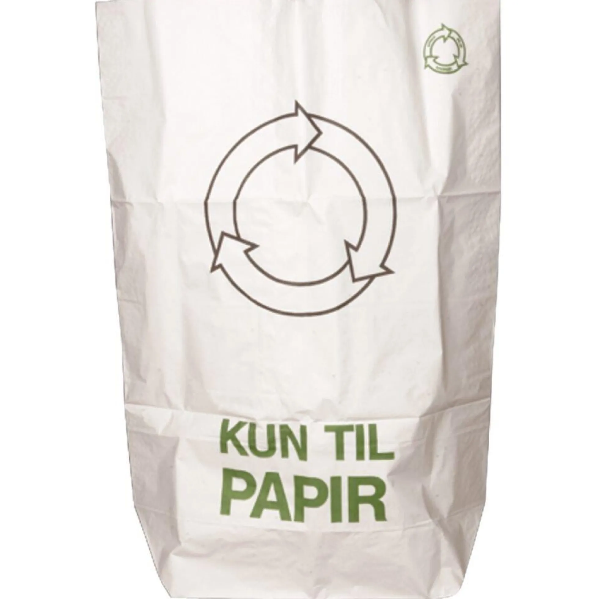 Papirsæk, 2-lags, 110 liter, 70x110 cm, hvid