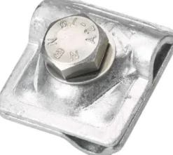 Parallel-/krydsklemme 249.ST for 8-10 mm galvaniseret stål m/rustrfri bolt