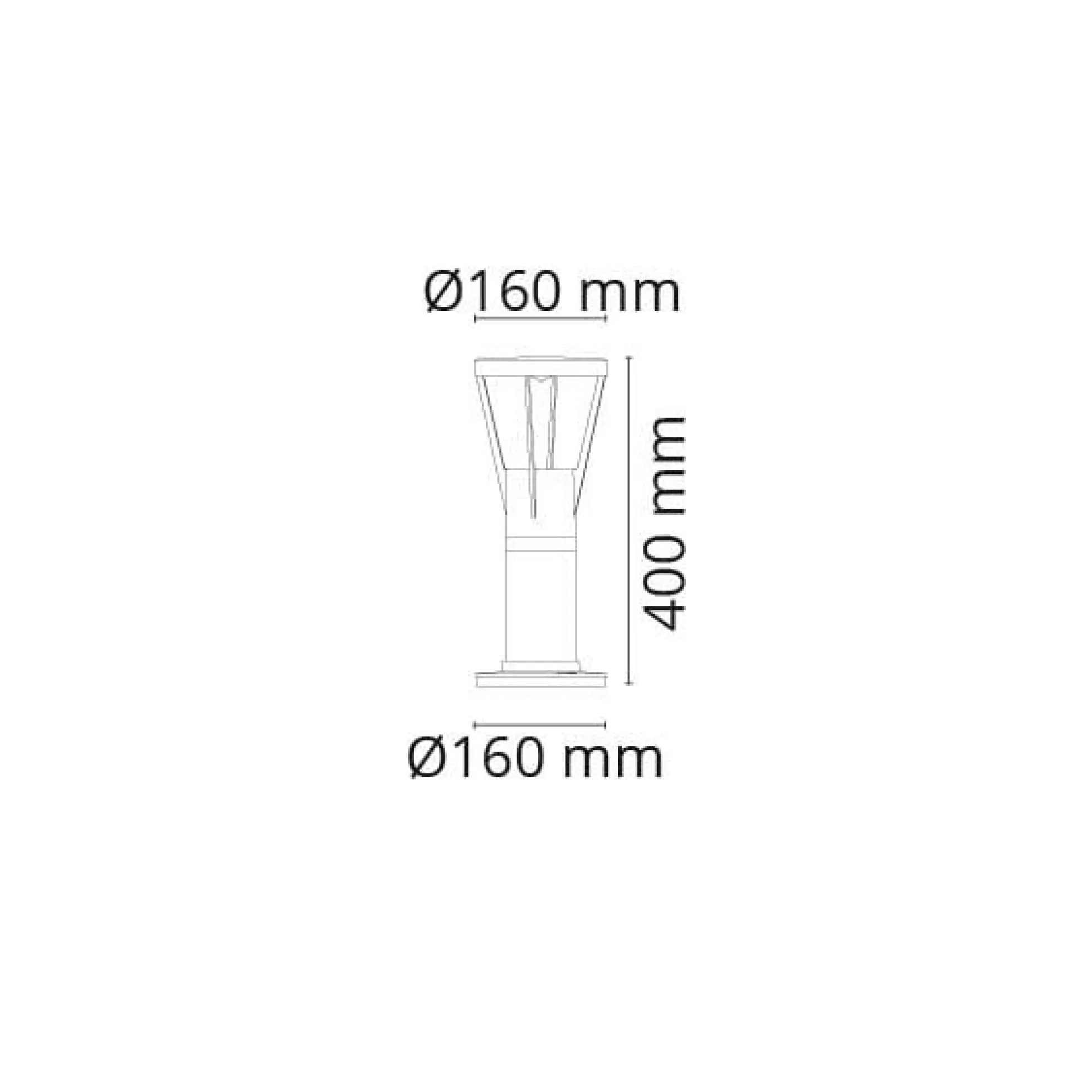 Park armatur Arco Air R LED, 6W, grafit, 400 mm