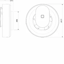 Pax Calima ventilator, fuldt automatiseret med app styring, sort