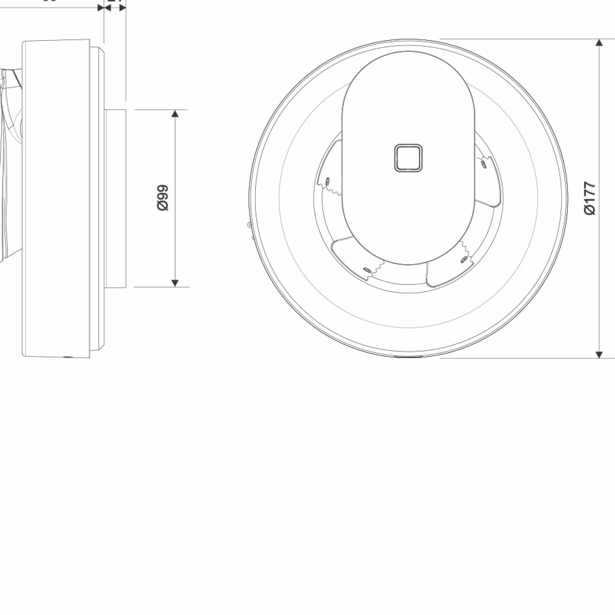 Pax Calima ventilator, fuldt automatiseret med app styring, sort