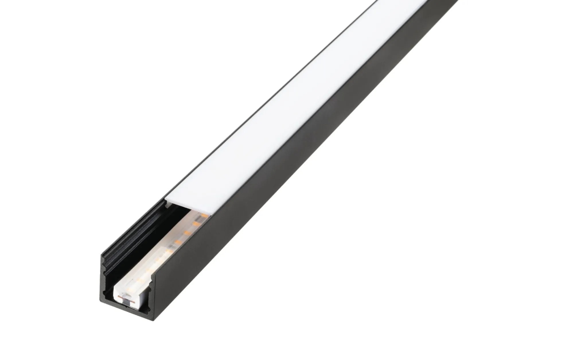 Påbygningsprofil til StripLine 230V Outdoor, 1,8 meter, hvid/sort - SG Armaturen