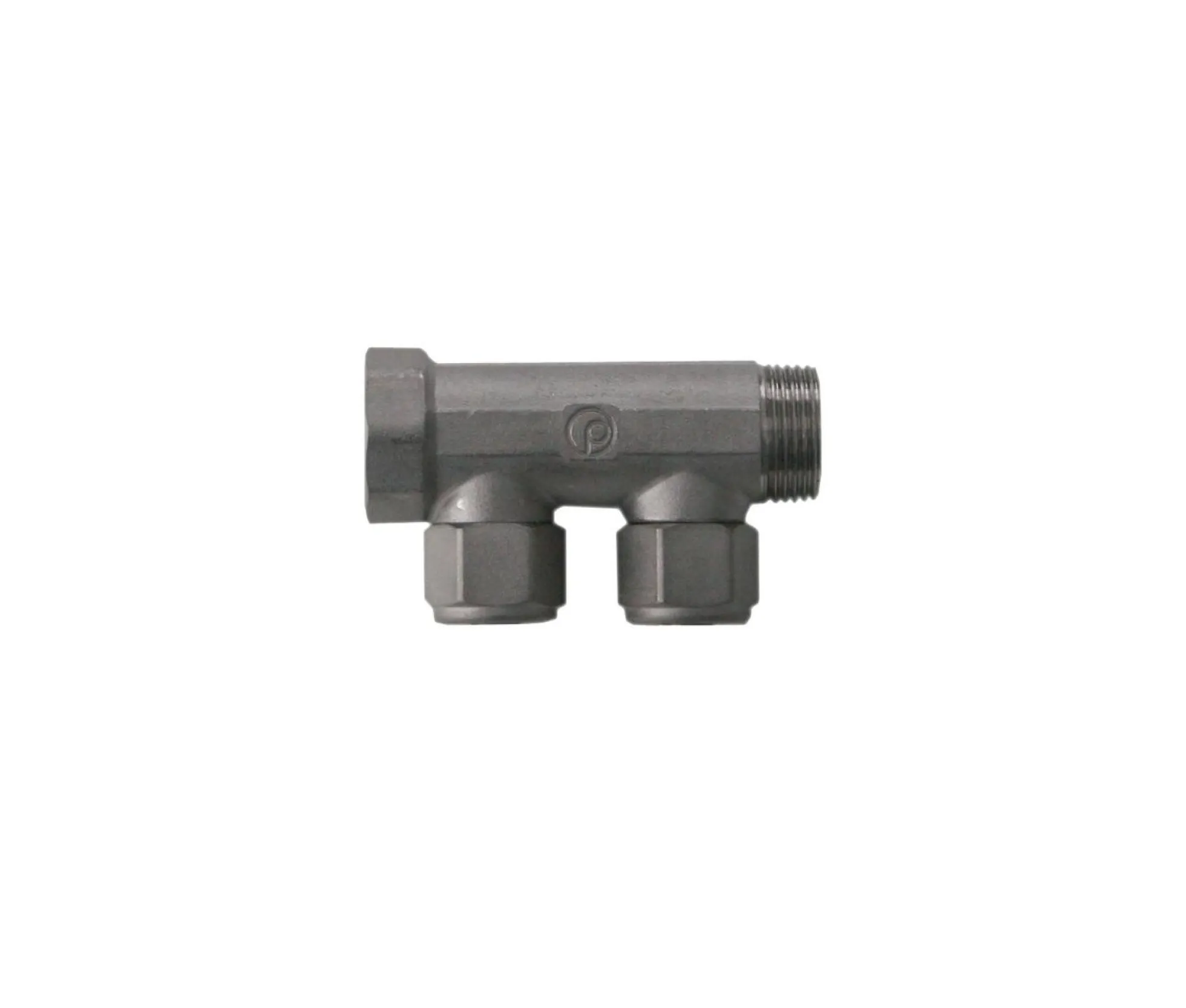Pettinaroli Fordelerrør – 3/4" x 15 mm, 2-Grens, CC35, Messing med TEA Belægning og Koblinger