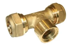 PEX T-stykke, muffe, 1/2" x 15 mm, PN 10