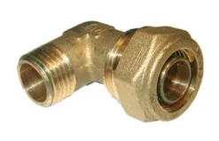 PEX vinkel 90°, 15 x ½" med nippel - Tiemme