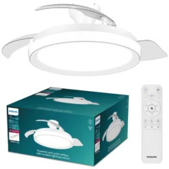 Philips Bliss Loftventilator med LED-lys, Ø106 cm, dæmpbar med justerbar farvetemperatur, fjernbetjening