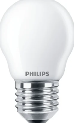 Philips LED Krone, E27, 3,4W, 470lm, Dæmpbar, 2700K
