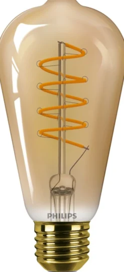 Philips Master Value LED Dæmpbar 4W E27 ST64 Guld Spiral, 250lm, 1800K