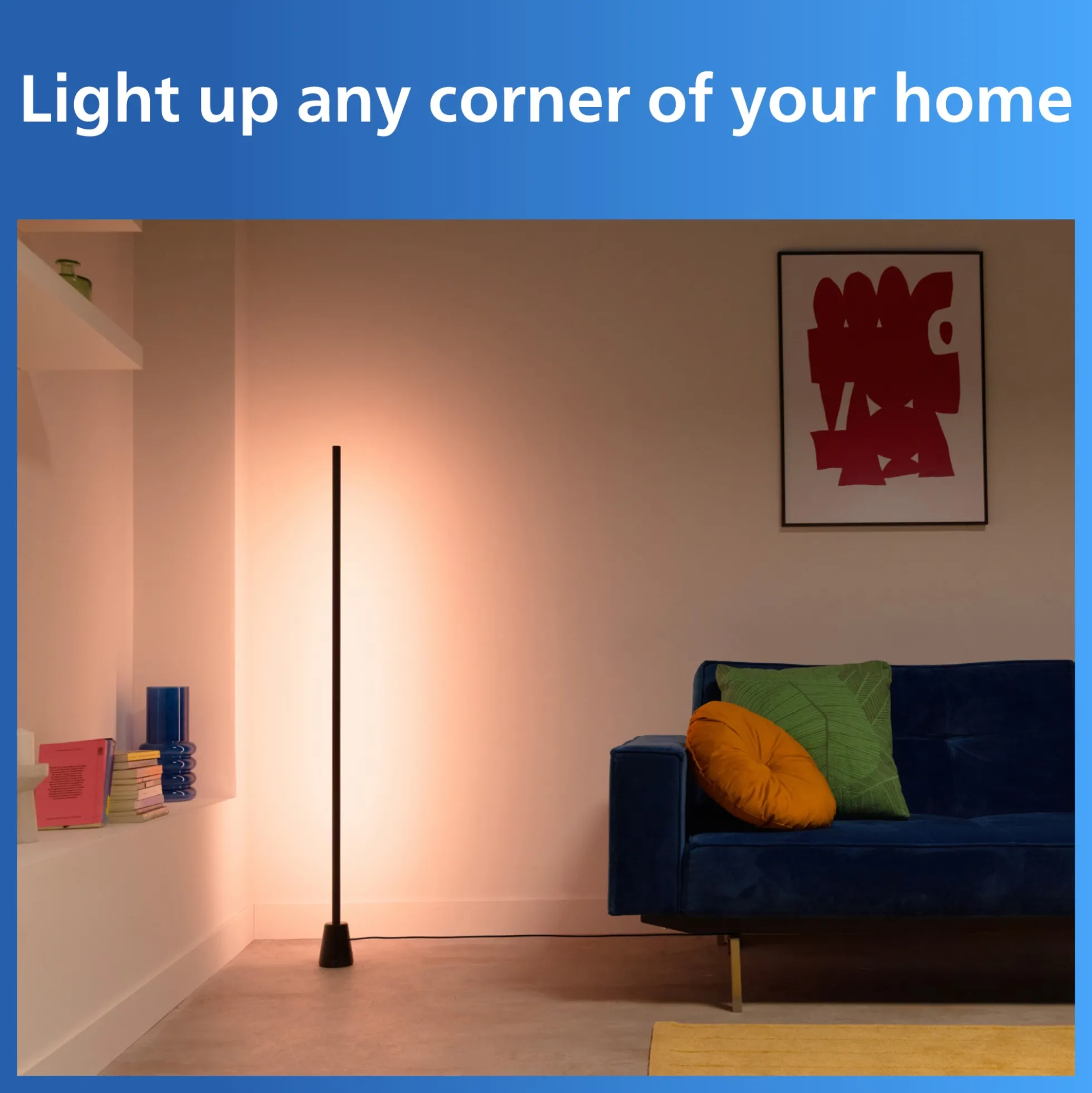 Philips Smart Lighting Floor Gulvlampe, RGBIC, Matter (WiFi) - 1,4 meter