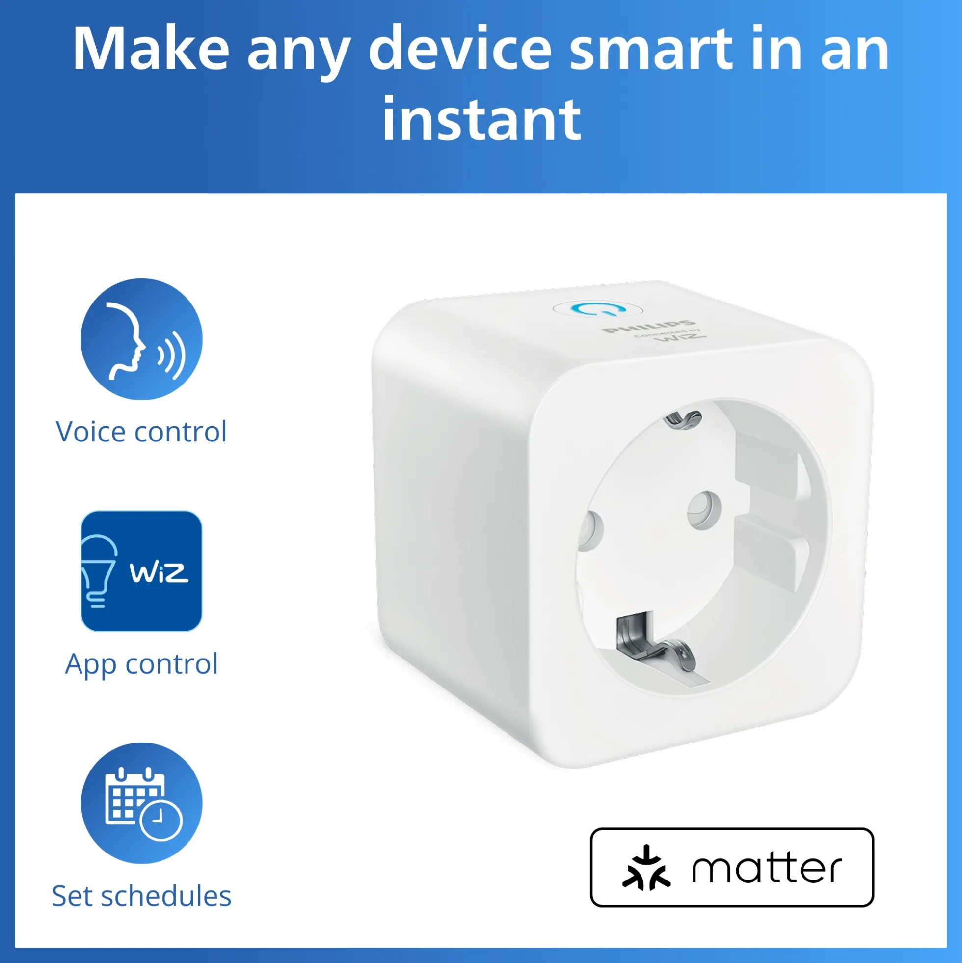 Philips Smart Lighting Smart Plug, Matter (WiFi) - 2-pak