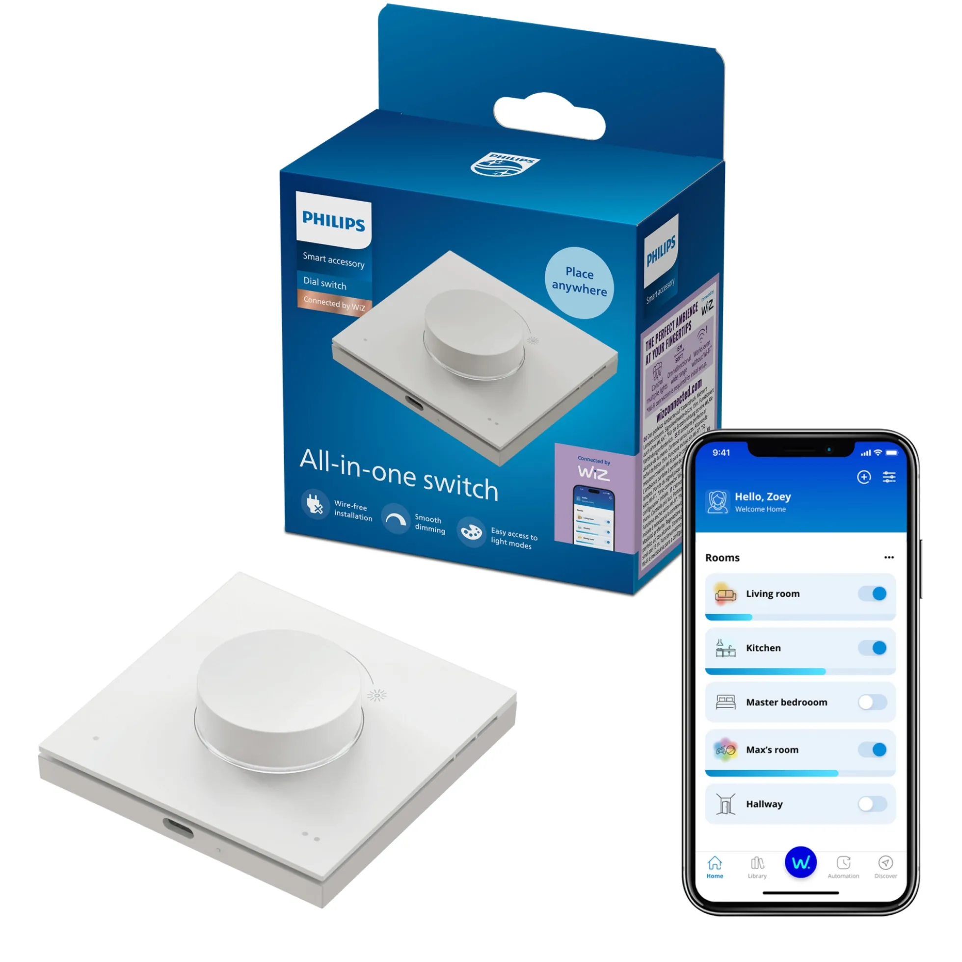 Philips Smart Lighting Tap Dial, drejekontakt, Matter (WiFi)