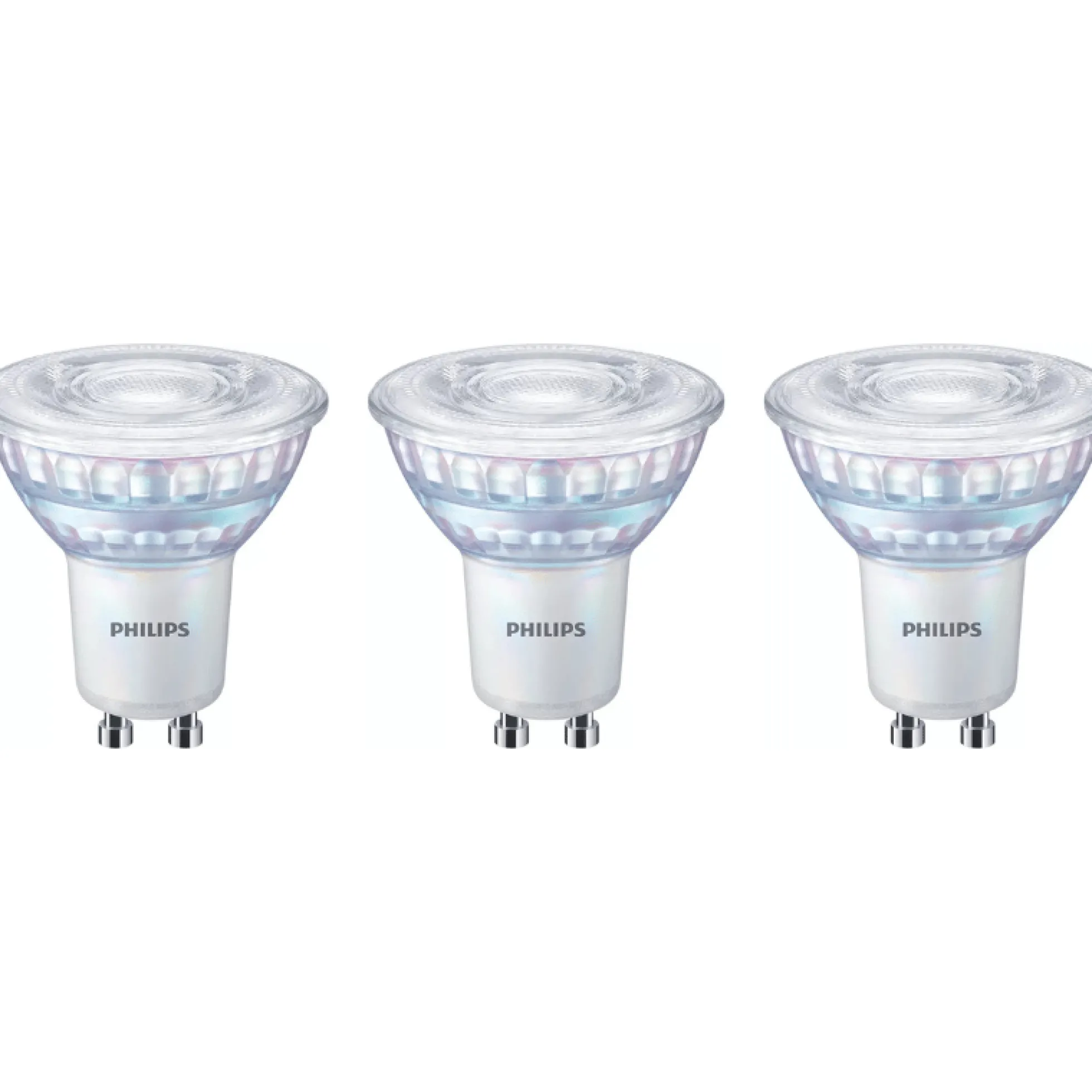 Philips WarmGlow GU10 LED-pære, 2200-2700K, 345lm, 36°, 3,8W - 3 pak