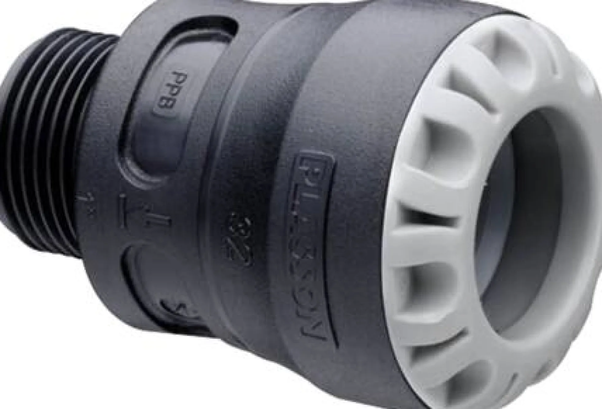 Plasson PUSH-IN lige overgang, 40 mm x 1 1/4" nippel