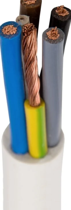 Plastkabel PKAJ (H05VV-F) 5G0,75 mm² - rulle á 100 meter