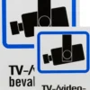 Plastskylt, Svensk, TV/Video-overvågning, A4 & A5-størrelse DELTACO