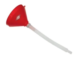 Plasttragt m/flextud, 200 mm, rød - Kabi