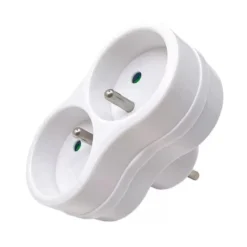 plug EU to 2French Type E, hvid