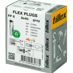 Plugs Flex FP8, 8x40 mm, grå (100) - Tillex