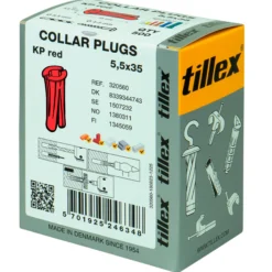 Plugs KP, 5,5x35 mm, rød, 500 stk. - Tillex - 500 stk