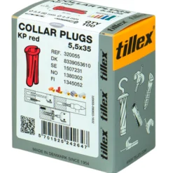 Plugs KP, 5,5x35 mm, rød (100) - Tillex - 100 stk