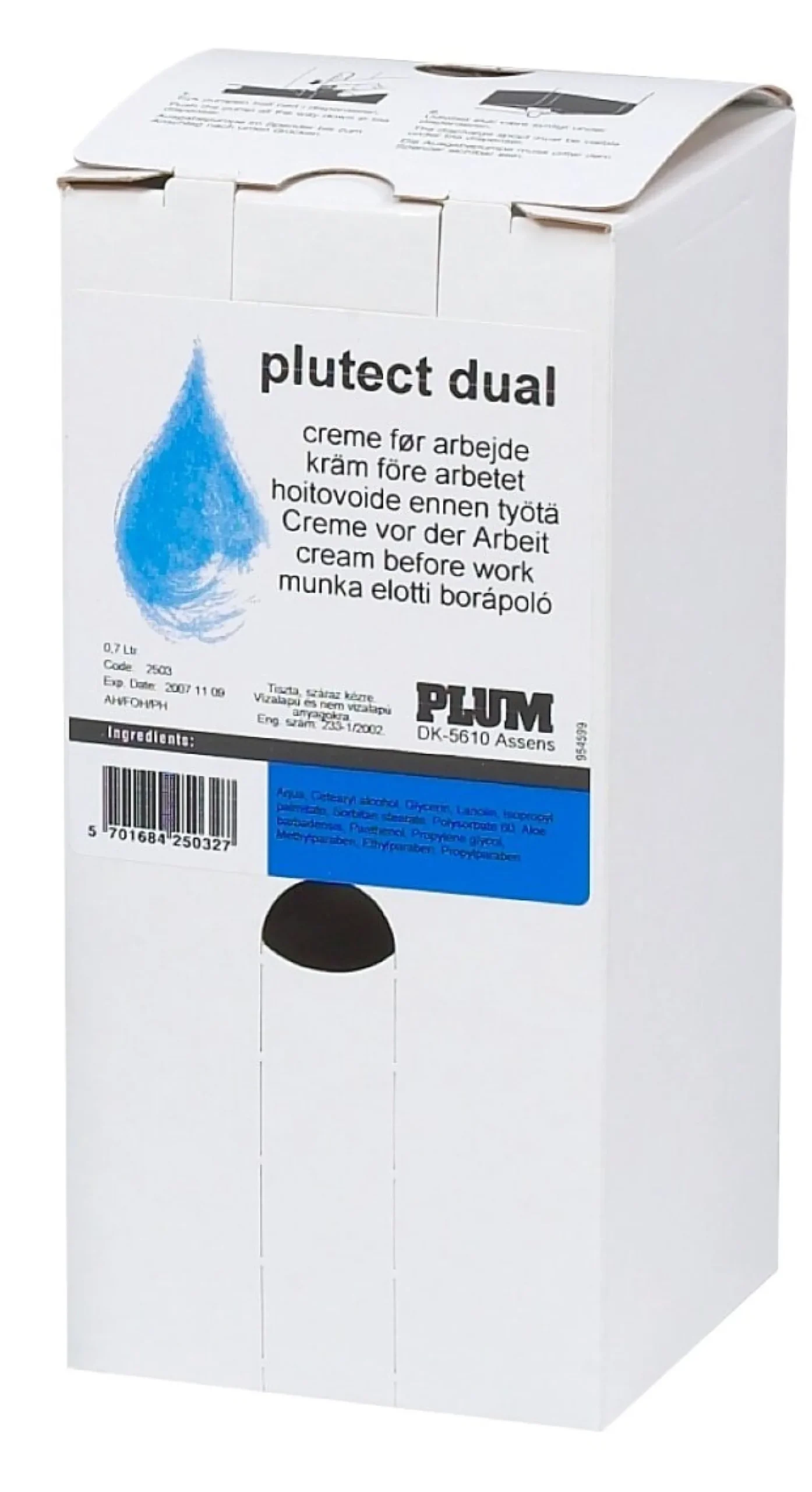 Plum Plutect Dual Multi-Plum/MP 2000 beskyttelsescreme, 700 ml
