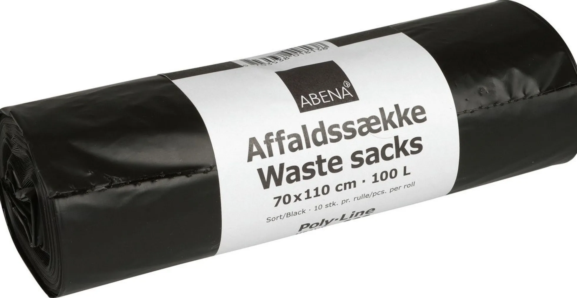 Poly-Line Supersæk PLUS, 100 liter, sort, 70 x 110 cm