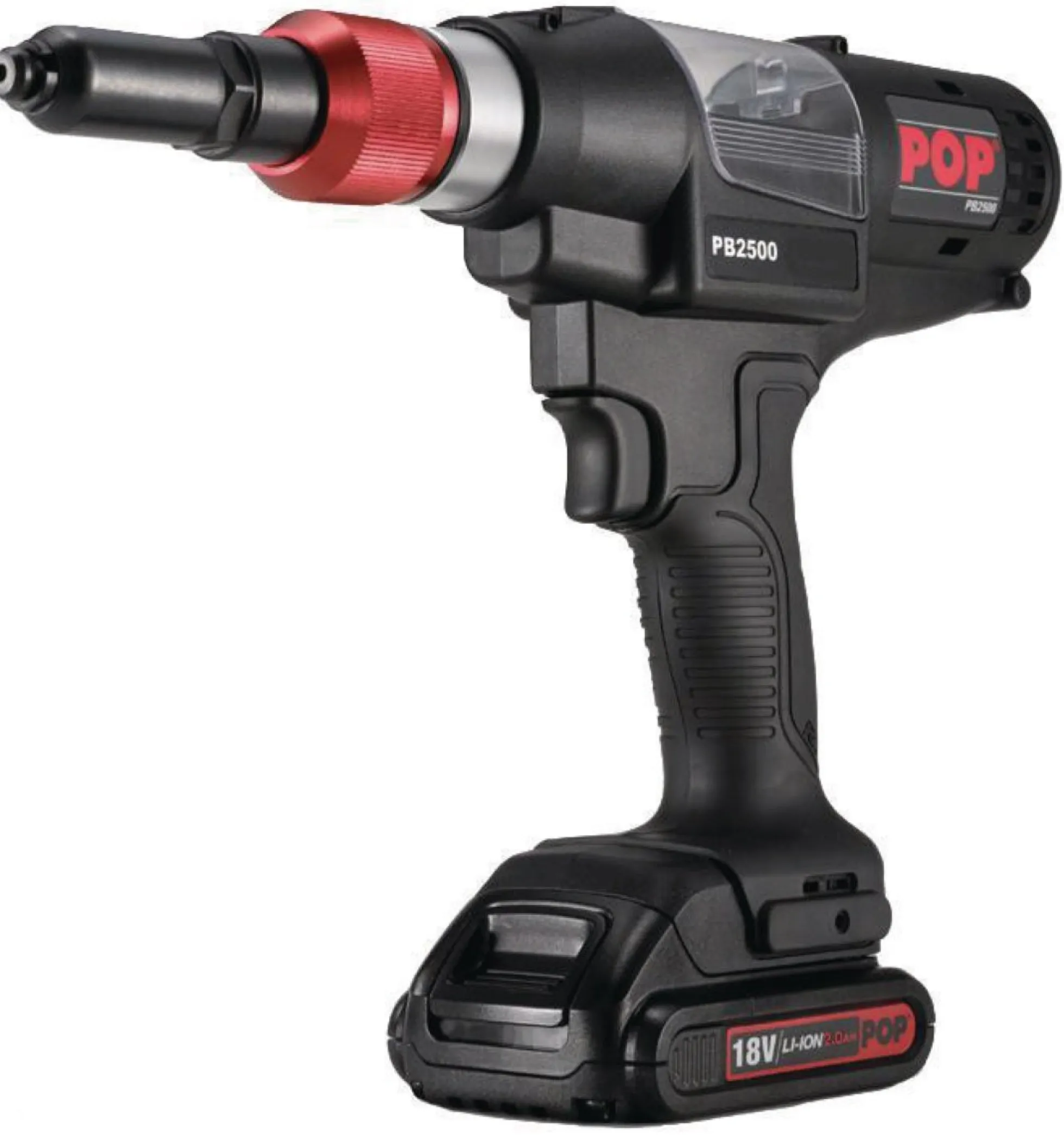 POP® ProSet PB2500, batteriværktøj til blindnitter, 18V, Ø2,4-4,8 mm