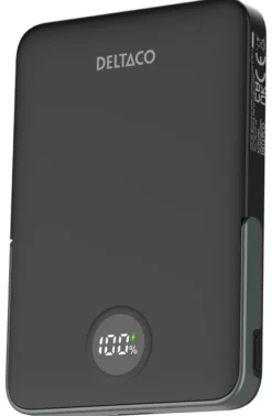 Power bank 5000 mAh, stand, wireless, PD 20 W, magnet, black