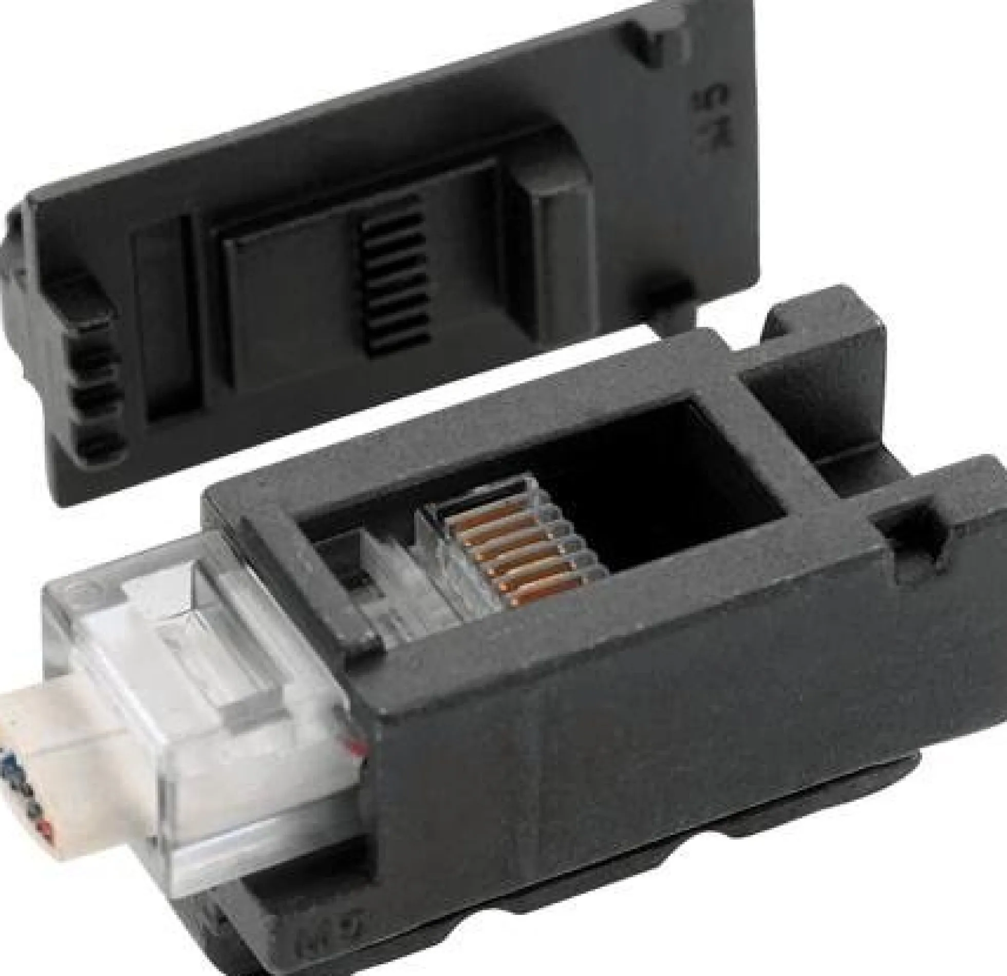 Pressebakke, uskærmet 8P modularstik RJ45, type 106017