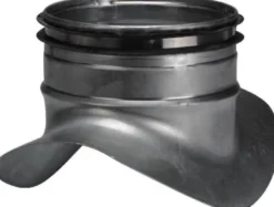 Påstik m. nippel Ø125 mm - Ø100 mm afgr.