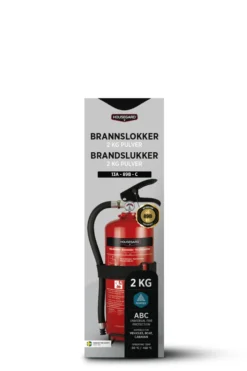 Pulverslukker 2 kg, PE2HR-A, 13A 89B C, rød