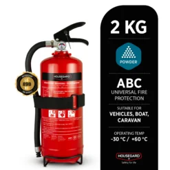 Pulverslukker 2 kg, PE2HR-A, 13A 89B C, rød