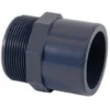 PVC gevindnippel, 50 mm x 2"