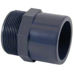 PVC gevindnippel, 50 mm x 2"