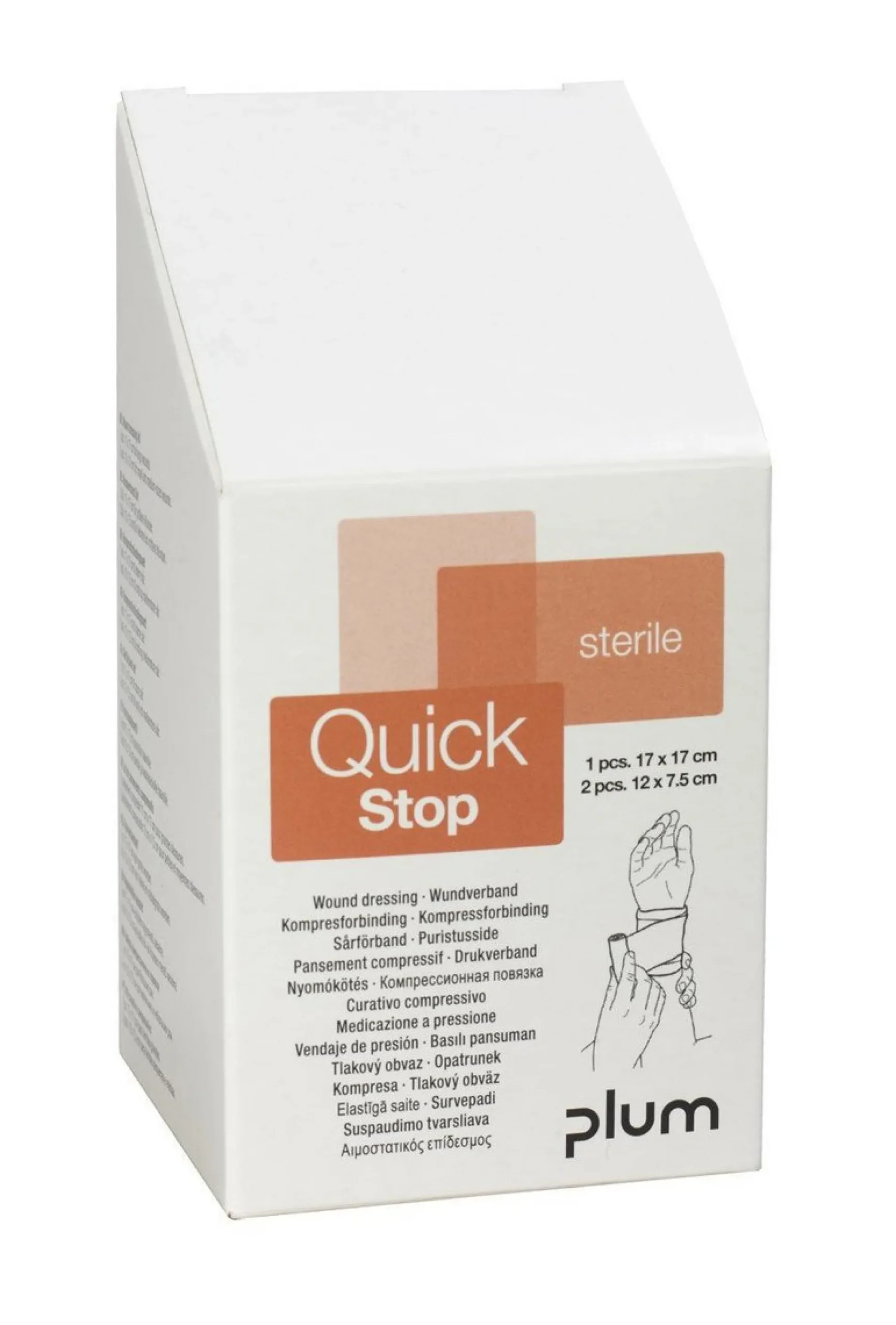 Quickfix 5152 forbinding, kompresforbindingssæt, 17 x 17 cm, 12 x 7,5 cm