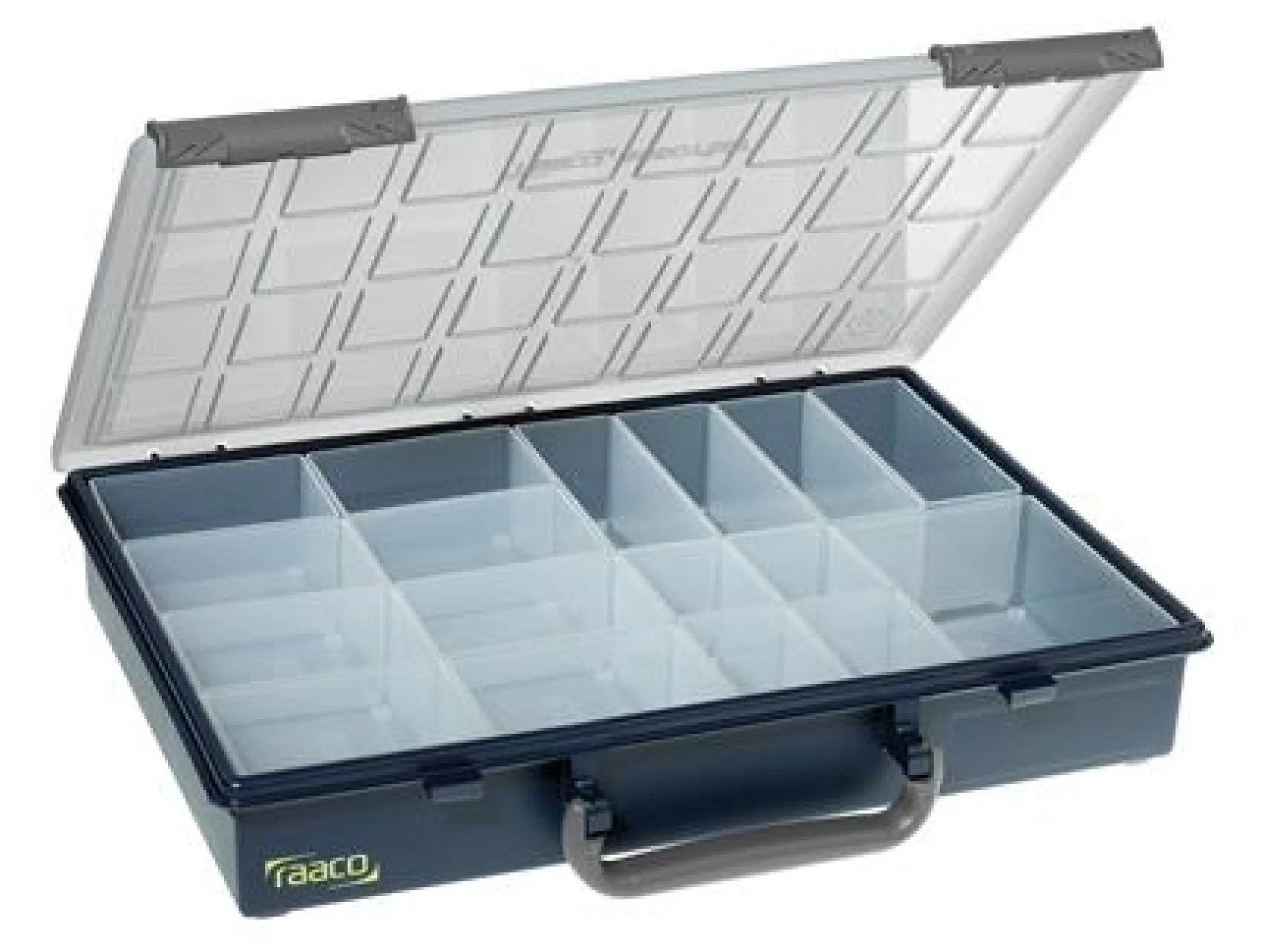 Raaco Sortimentsboks, 17 rum, PSC4-17 - Antracitgrå, 338 x 261 x 57 mm