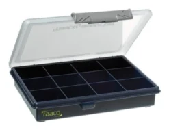 Raaco sortimentskasse PSC 6-12, 12 rum, 143 x 175 x 32 mm, blå
