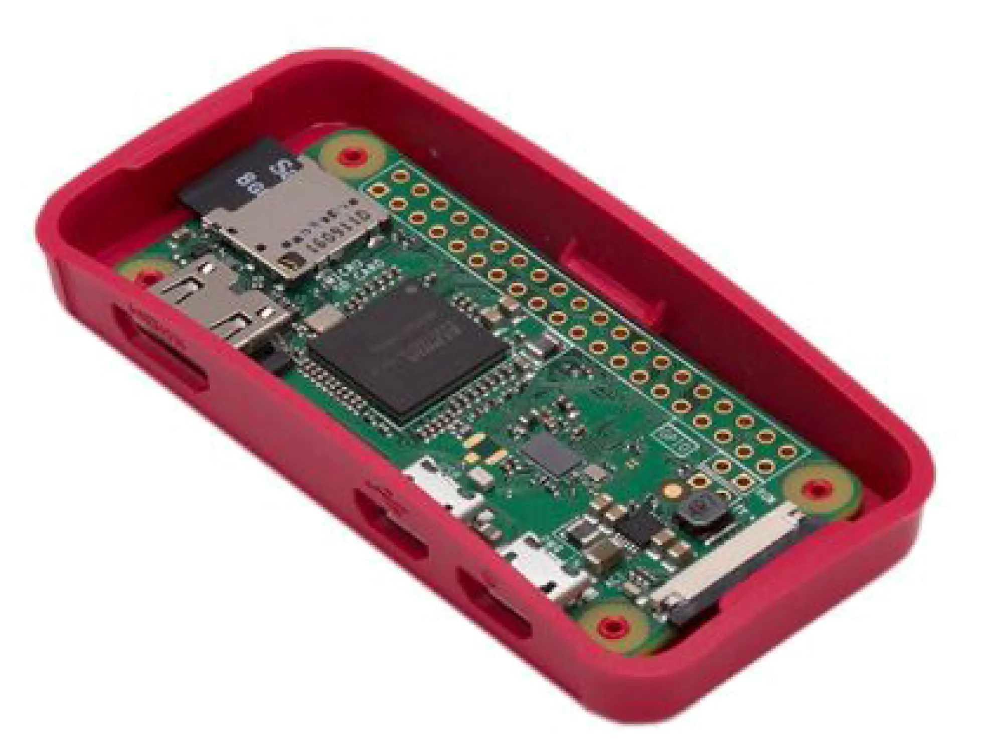 Raspberry Pi Zero official case, Zero and Zero Wireless, rød/hvid (restsalg)